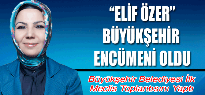 Elif Özer Büyükşehir Belediye Encümeni oldu.