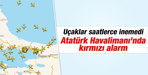 Atatürk Havalimanı'nda uçuş kalkış bir süre durduruldu