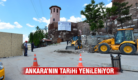Ankara Kalesi'nde meydan çalışmaları