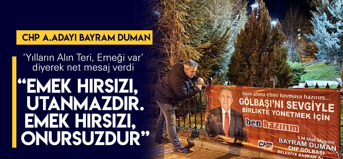 CHP'li Bayram Duman sosyal medyadan mesajı net verdi; 'Bu işte yılların emeği var'