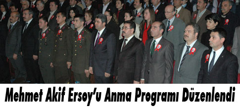 İstiklal Marşının Kabulü ve Mehmet Akif Ersoyu anma günü düzenlendi.