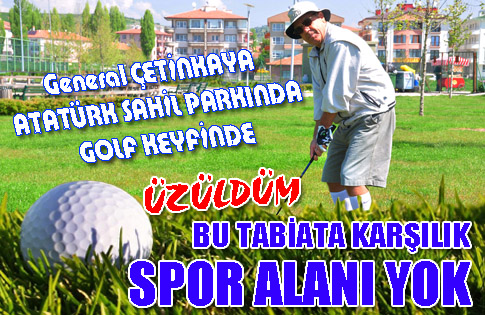 Atatürk Sahil parkında Golf keyfi