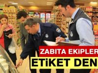 Gölbaşı Belediyesi zabıta ekiplerinden etiket denetimi