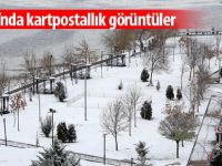 MOGAN GÖLÜ BEYAZA BÜRÜNDÜ