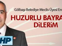 Ercan Şimşek; "Huzurlu bayramlar dilerim"