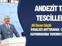 Andezit taşı tescillendi