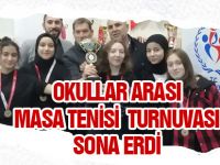 Okullar arası masa tenisinde dereceye girenler belli oldu