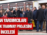 Gölbaşı Belediye Başkan Yardımcıları nostaljik tramvay projesini inceledi