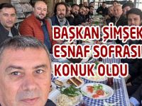 Başkan Şimşek esnaf sofrasına konuk oldu
