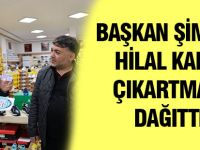 BAŞKAN ŞİMŞEK, YEREL ESNAFA HİLAL KART ÇIKARTMASI DAĞITTI