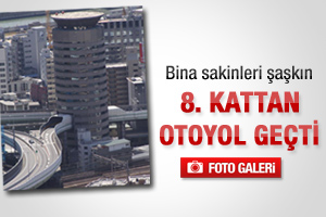 Japonlar binanın içinden otoban geçirdi