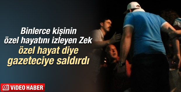 Zekeriya Öz gazetecinin üzerine yürüdü