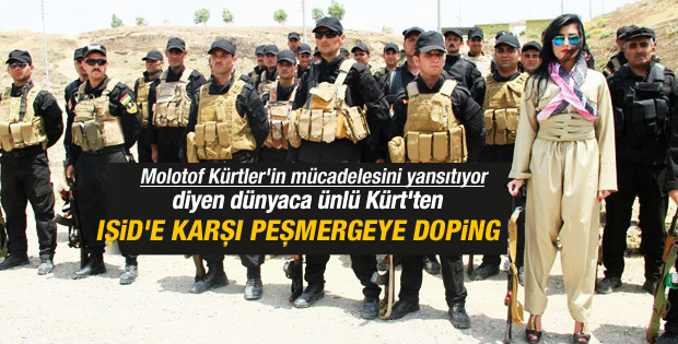 Kürt popçu Helly Luv'dan peşmergelere moral ziyareti