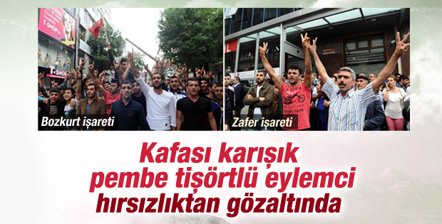 Pembe tişörtlü adam gözaltına alındı