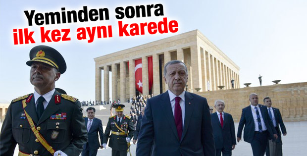 Devletin zirvesi Anıtkabir'de buluştu