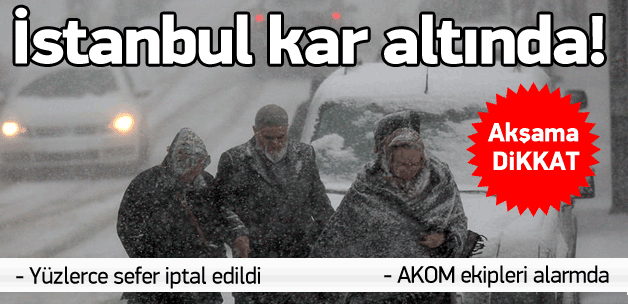 Kar İstanbul'u etkisi altına aldı