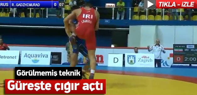 Güreşte çığır açtı! Görülmemiş teknik