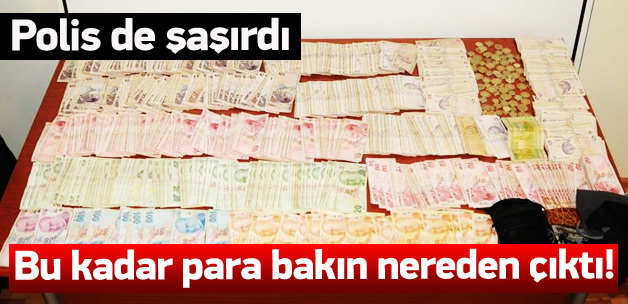 Çoraplardan servet döküldü! Polis de şaşırdı