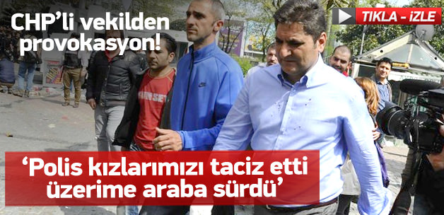 CHP'li vekil Erdoğdu polis otobüsünün camını kırdı