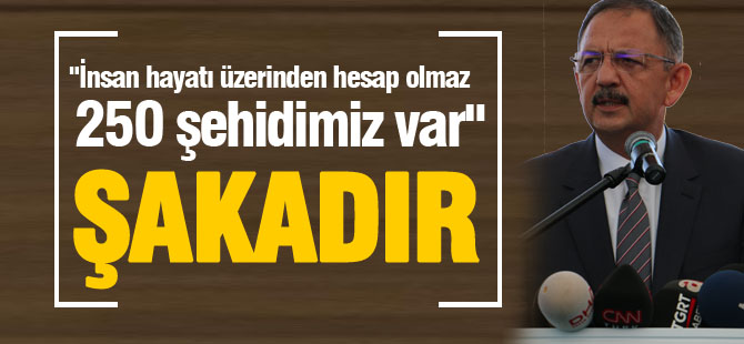 Bakan Özhaseki: "İnsan hayatı üzerinden hesap olmaz, 250 şehidimiz var"