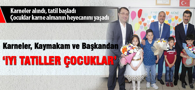 Karneler alındı, tatil başladı