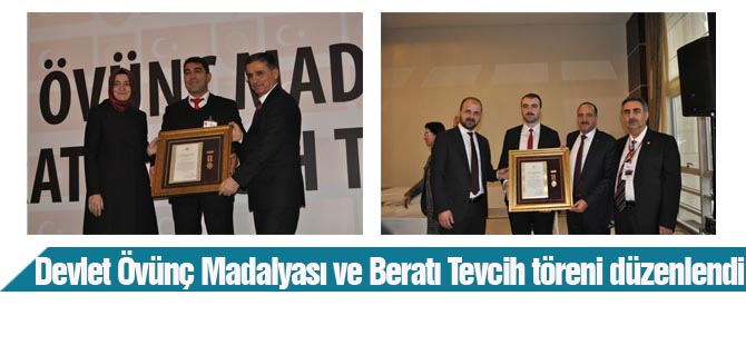 Şehit yakınları ve gazilere devlet övünç madalyası verildi