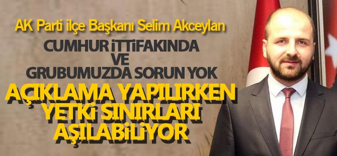 Akceylan; "Açıklama yaparken yetki sınırlarını aşabiliyoruz"