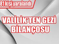 Valilik’ten Gezi bilançosu