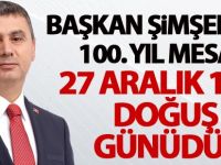 Başkan Şimşek'ten 100. yıl mesajı