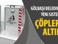 Yer altı çöp konteyneri sisteme geçiyor