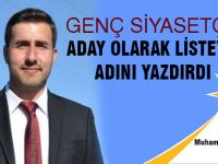 Gölbaşı'nın genç ve aktif siyasetçisi listede yerini aldı