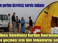 KURBAN SATIŞ YERLERİNE ÜCRETSİZ ULAŞIM İMKANI