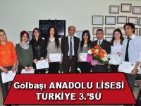 Anadolu lisesi Türkiye 3.cüsü oldu